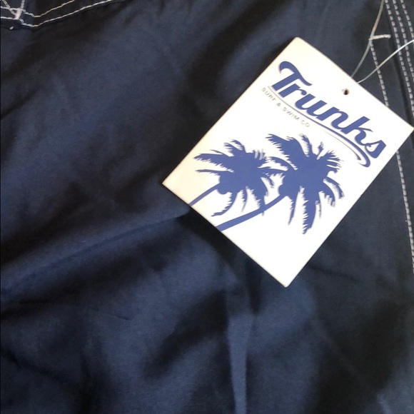 MENS MARINE NAVY BLUE SWIM TRUNKS - Picture 3 of 4
